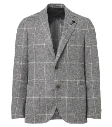 Lardini Checked alpaca and wool-blend blazer | Thumbnail 1 Lardini Checked alpaca and wool-blend blazer | Thumbnail 1