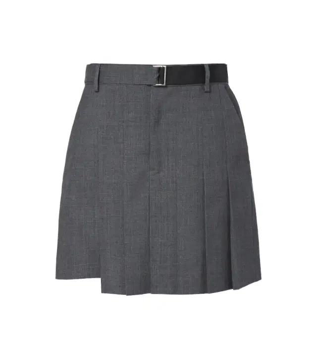 Sacai Pleated asymmetric wool skort