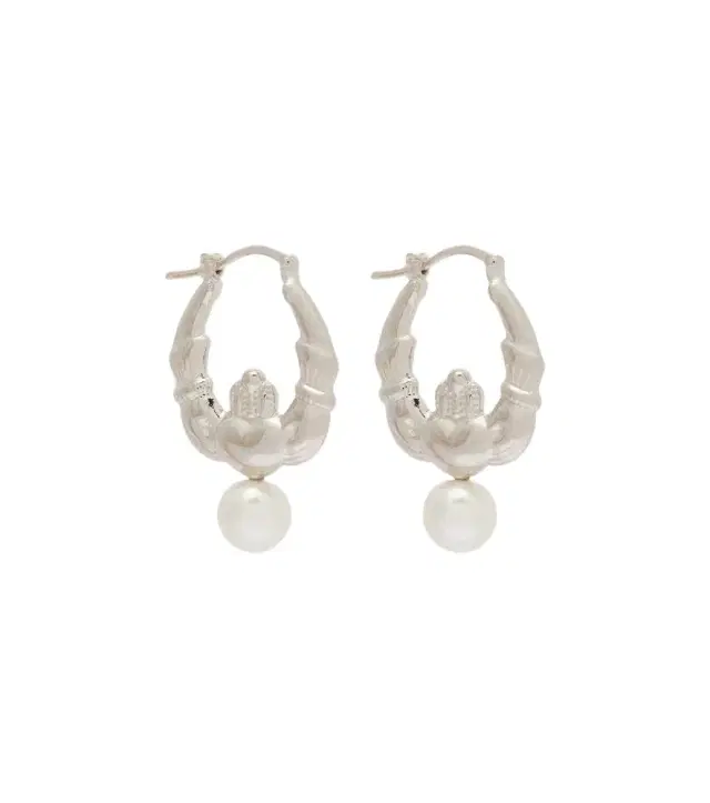 Simone Rocha Faux pearl hoop earrings
