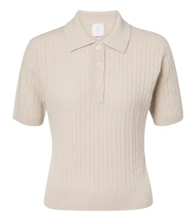 Eleventy Cable-knit cashmere polo shirt