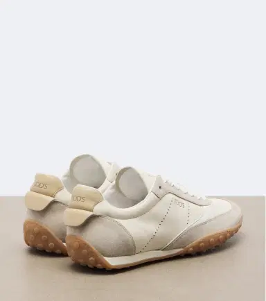 Tod's Suede-trimmed leather sneakers | Thumbnail 4 Tod's Suede-trimmed leather sneakers | Thumbnail 4