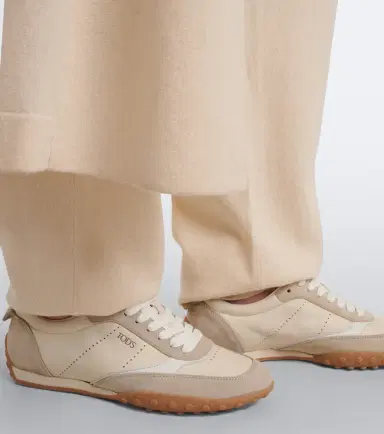 Tod's Suede-trimmed leather sneakers | Thumbnail 5 Tod's Suede-trimmed leather sneakers | Thumbnail 5