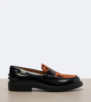 Tod's Leather leopard-print penny loafers | Thumbnail 2
