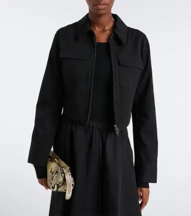 Vince Cropped cotton jacket | Thumbnail 4 Vince Cropped cotton jacket | Thumbnail 4