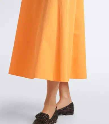 Vince Scarf-detail cotton midi skirt | Thumbnail 2