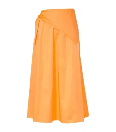 Vince Scarf-detail cotton midi skirt | Thumbnail 1