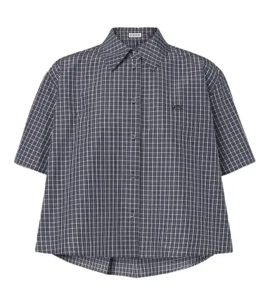 Loewe Checked cotton-blend shirt | Thumbnail 1 Loewe Checked cotton-blend shirt | Thumbnail 1