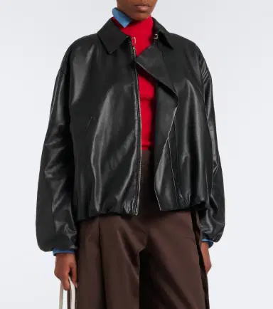 Loewe Leather blouson jacket | Thumbnail 4