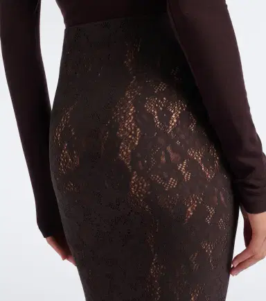 Wolford Infinite sheer lace midi skirt | Thumbnail 5