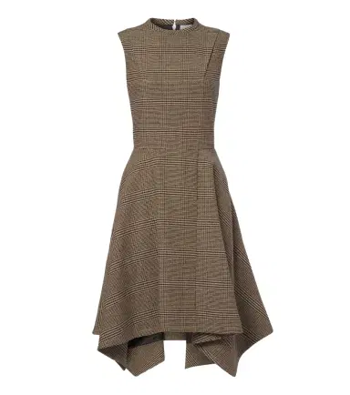 Patou Asymmetric Prince of Wales midi dress | Thumbnail 1