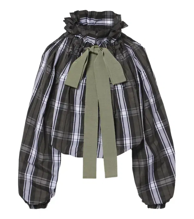 Patou Bow-detail checked top