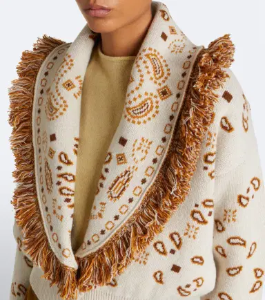 Alanui Bandana wool and cashmere cardigan | Thumbnail 3