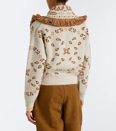 Alanui Bandana wool and cashmere cardigan | Thumbnail 4