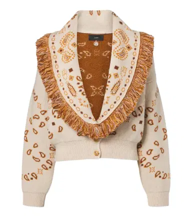 Alanui Bandana wool and cashmere cardigan | Thumbnail 1