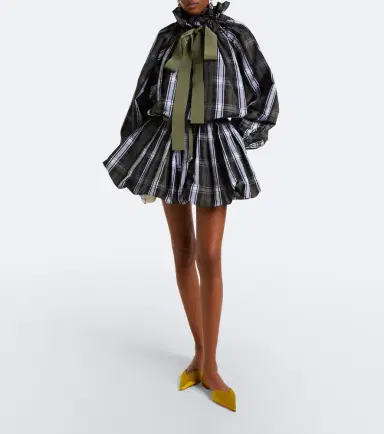 Patou Checked balloon miniskirt | Thumbnail 2