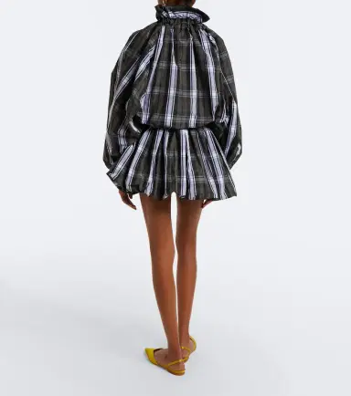 Patou Checked balloon miniskirt | Thumbnail 5