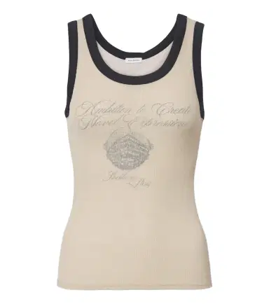 Acne Studios Printed ribbed-knit tank top | Thumbnail 1 Acne Studios Printed ribbed-knit tank top | Thumbnail 1