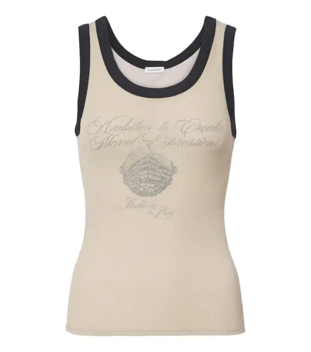 Acne Studios Printed ribbed-knit tank top