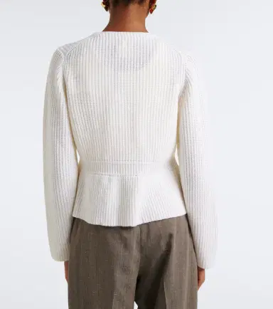 Jardin des Orangers Peplum wool and cashmere cardigan | Thumbnail 5