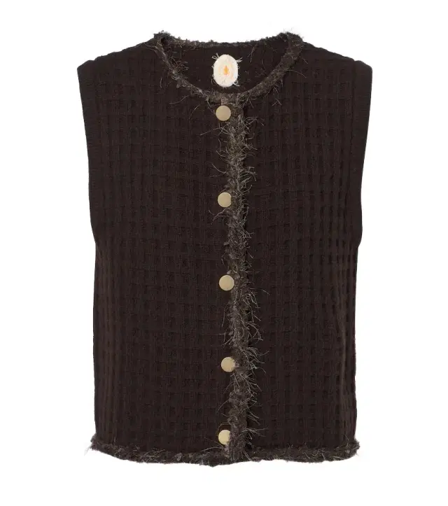 Jardin des Orangers Waffle-knit wool and cashmere sweater vest
