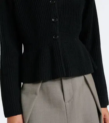 Jardin des Orangers Peplum wool and cashmere cardigan | Thumbnail 2 Jardin des Orangers Peplum wool and cashmere cardigan | Thumbnail 2