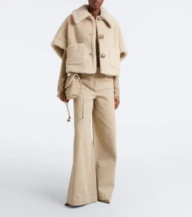 Max Mara Alpaca, wool, and silk teddy cape | Thumbnail 2 Max Mara Alpaca, wool, and silk teddy cape | Thumbnail 2