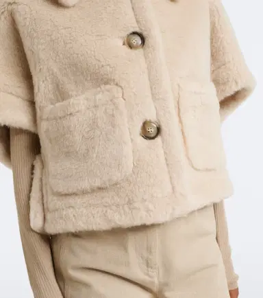 Max Mara Alpaca, wool, and silk teddy cape | Thumbnail 5 Max Mara Alpaca, wool, and silk teddy cape | Thumbnail 5