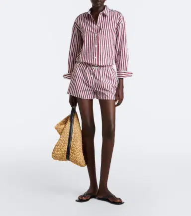 Eres House striped cotton shorts | Thumbnail 2 Eres House striped cotton shorts | Thumbnail 2