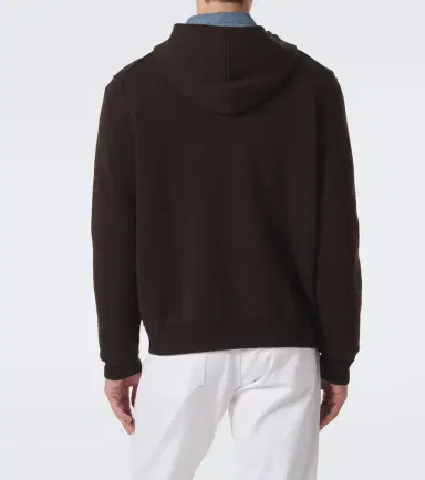 Allude Knitted wool and cashmere zip-up hoodie | Thumbnail 4