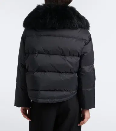 Yves Salomon Doudoune shearling-trimmed down jacket | Thumbnail 2 Yves Salomon Doudoune shearling-trimmed down jacket | Thumbnail 2