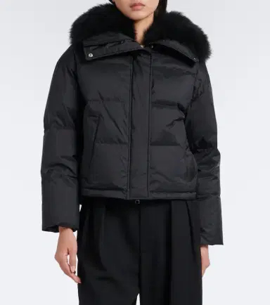 Yves Salomon Doudoune shearling-trimmed down jacket | Thumbnail 4 Yves Salomon Doudoune shearling-trimmed down jacket | Thumbnail 4