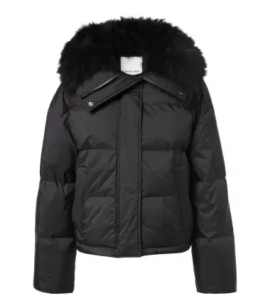 Yves Salomon Doudoune shearling-trimmed down jacket | Thumbnail 1 Yves Salomon Doudoune shearling-trimmed down jacket | Thumbnail 1