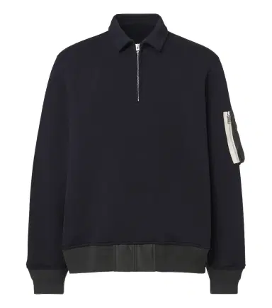 Sacai Cotton-blend polo sweatshirt | Thumbnail 1 Sacai Cotton-blend polo sweatshirt | Thumbnail 1