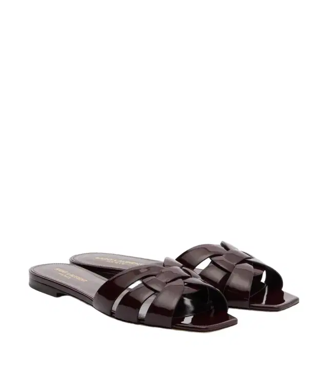 Saint Laurent Tribute patent leather sandals