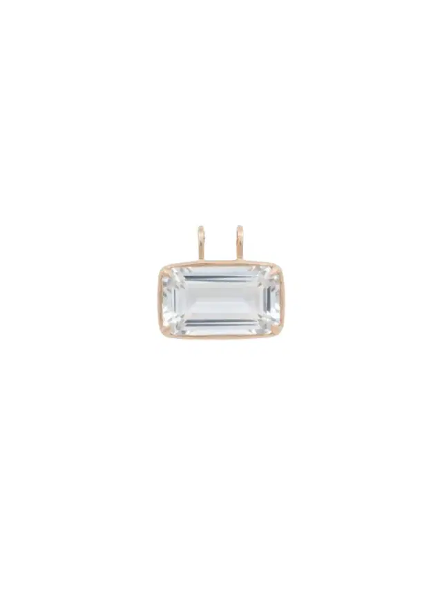 Wish Fine Jewelry 26.69ct White Topaz 18K Gold Medium Statement Pendant