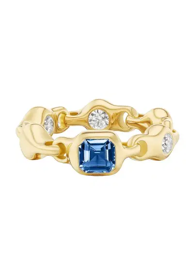 Uniform Object Blue Sapphire Diamond Supernova Stacking Ring | Thumbnail 1 Uniform Object Blue Sapphire Diamond Supernova Stacking Ring | Thumbnail 1