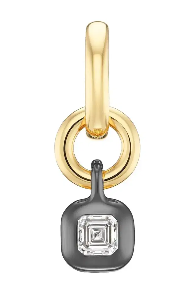 Uniform Object Diamond Asscher Carriage Pendant