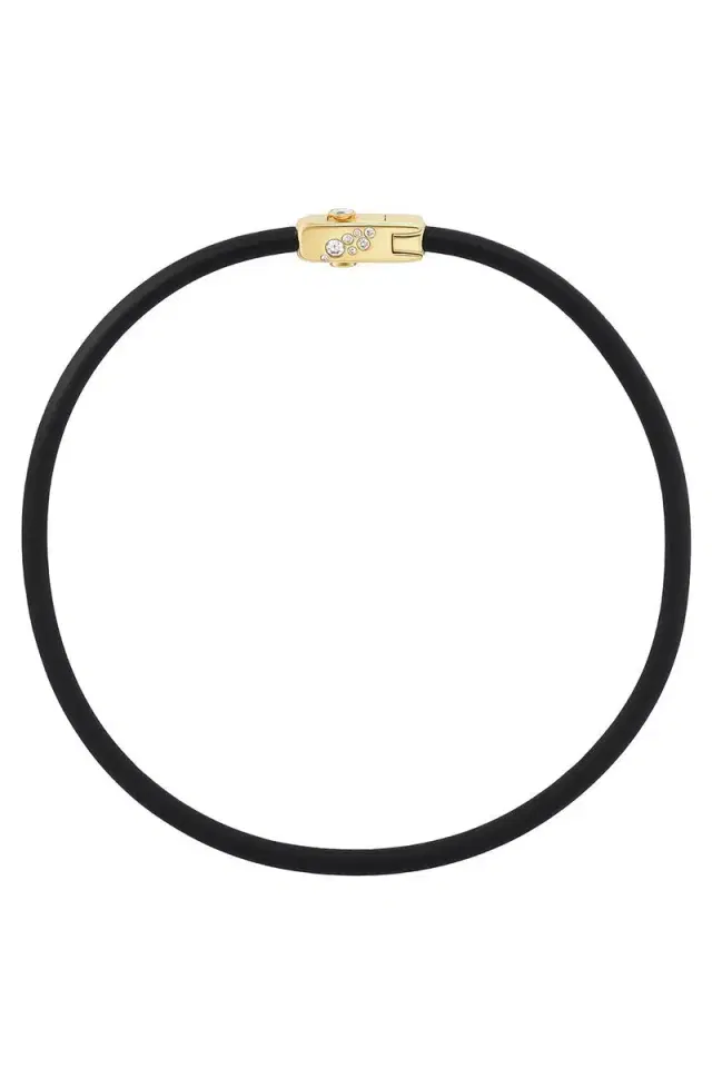Uniform Object Diamond Carbon Torque Necklace