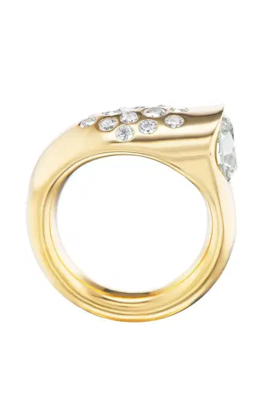 Uniform Object Diamond Cluster Battery Ring | Thumbnail 1