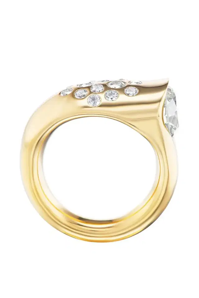 Uniform Object Diamond Cluster Battery Ring
