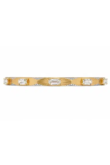 ARUNASHI Diamond Five Oval Geometric Enigma Bangle Bracelet | Thumbnail 1