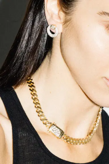 Uniform Object Diamond Knocker Earrings | Thumbnail 2