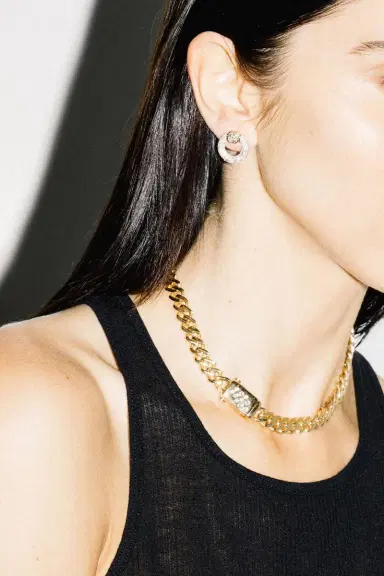 Uniform Object Diamond Knocker Earrings | Thumbnail 3