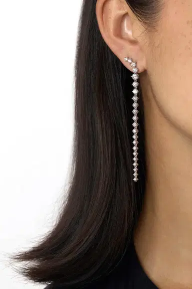 Melissa Kaye Diamond Long Aria Dagger Earrings | Thumbnail 2
