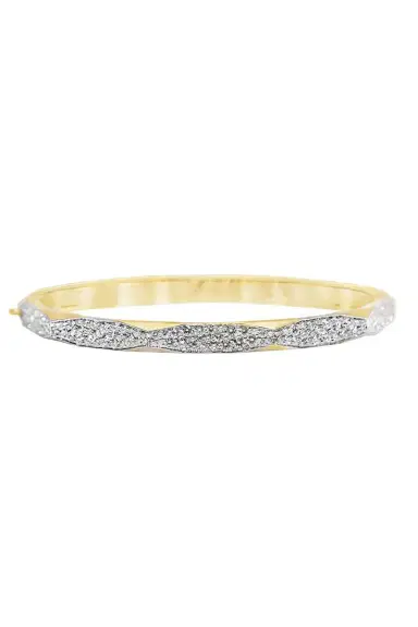 ARUNASHI Diamond Micro Pave Enigma Bangle Bracelet | Thumbnail 1