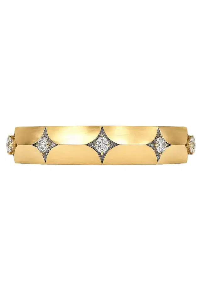 Diamond Oval Enigma Cuff Bracelet
