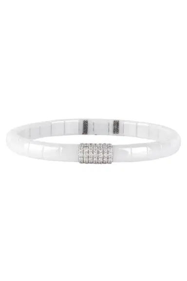 ROBERTO DEMEGLIO Diamond Seven Row White Pura Stretch Bracelet | Thumbnail 1 ROBERTO DEMEGLIO Diamond Seven Row White Pura Stretch Bracelet | Thumbnail 1