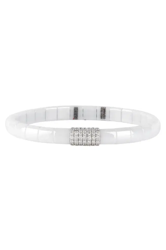 ROBERTO DEMEGLIO Diamond Seven Row White Pura Stretch Bracelet
