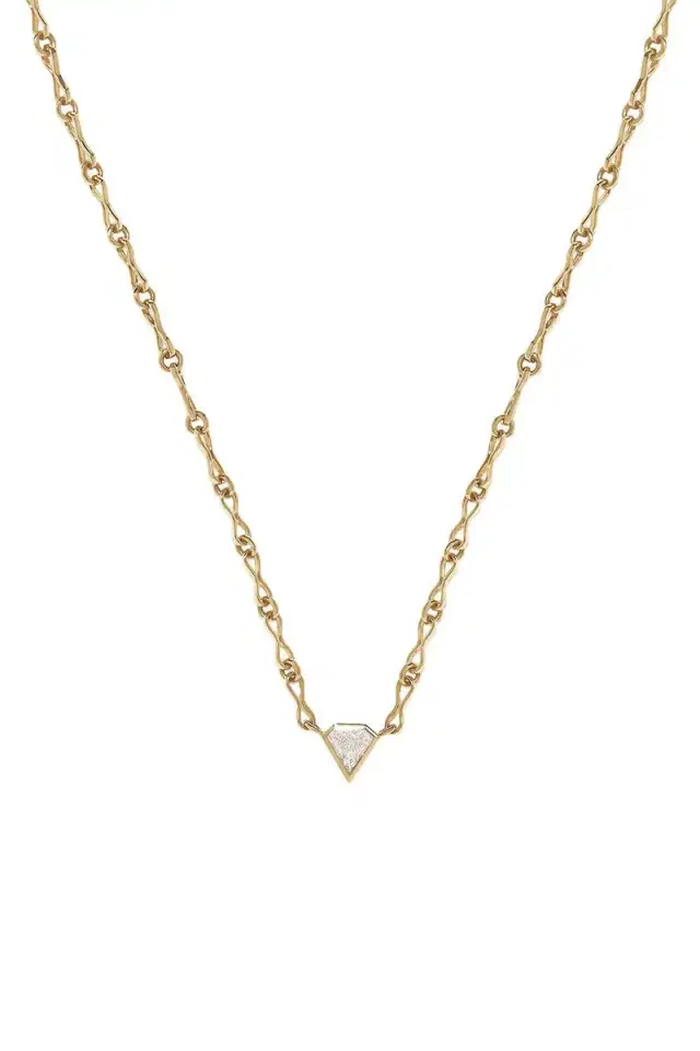 Azlee Diamond Shield Chain Necklace