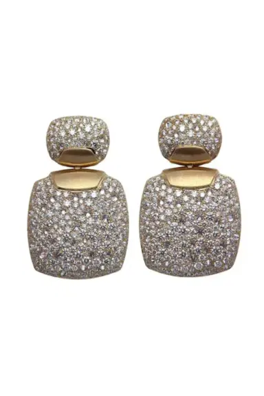 ARUNASHI Diamond Square Earrings | Thumbnail 1